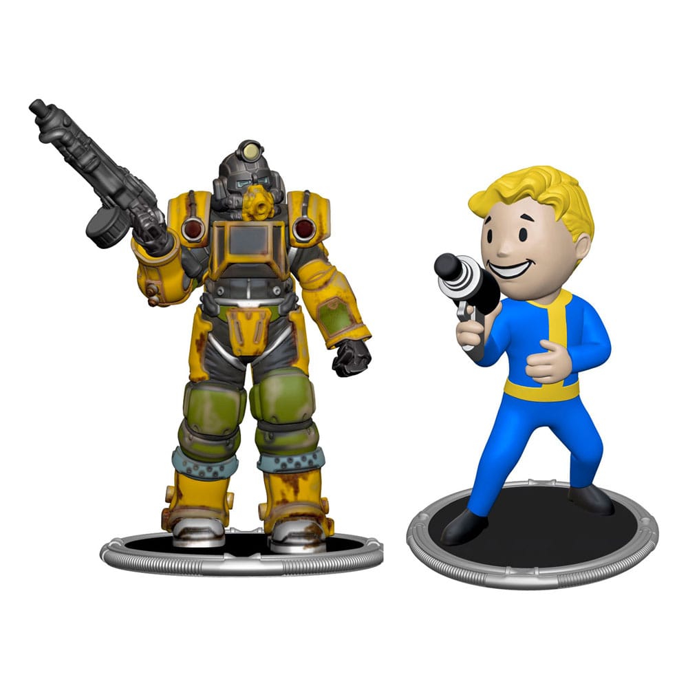 Fallout: A Excavator & Vault Boy (Gun) 7 cm Mini Figures 2-Pack