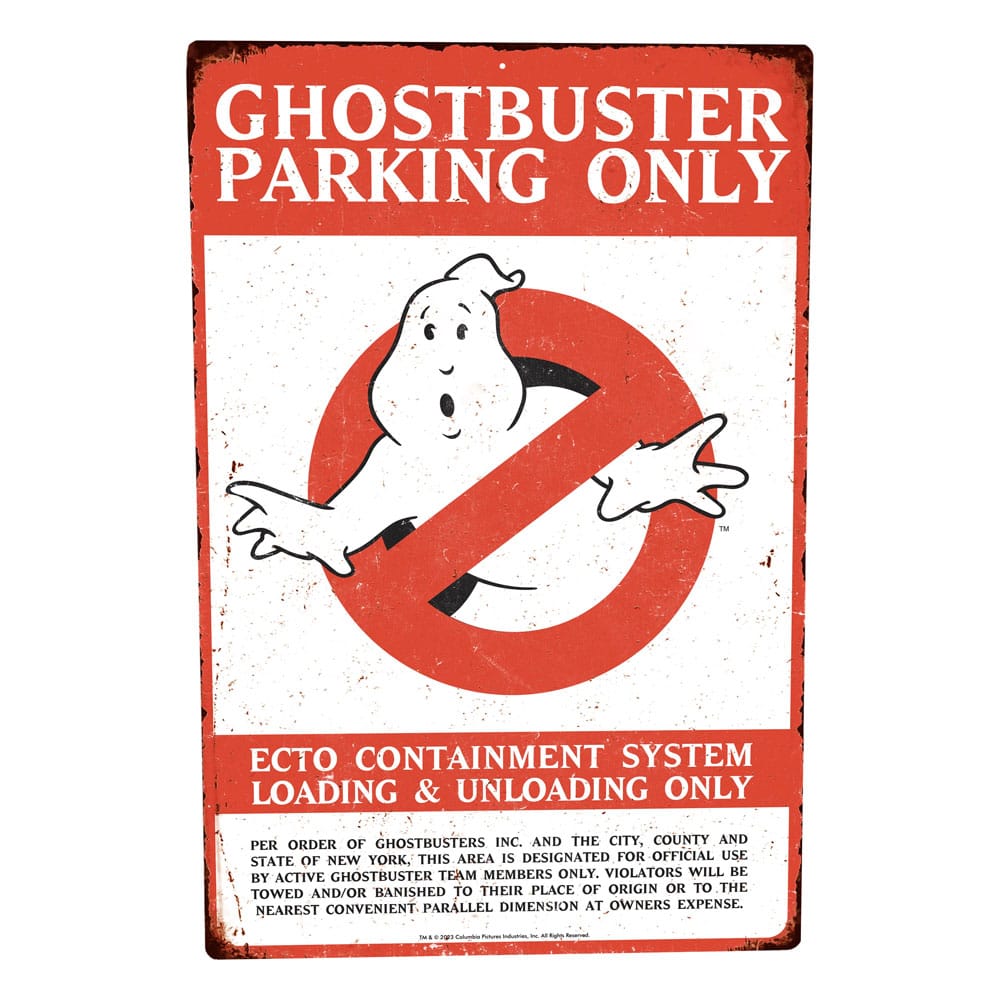 Ghostbusters Parking Metal Sign