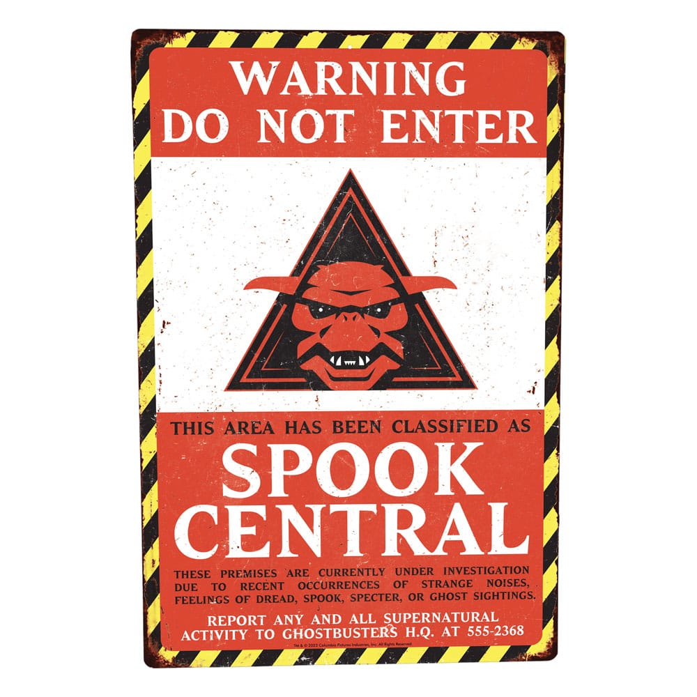 Ghostbusters Sign Spook Central Metal Sign