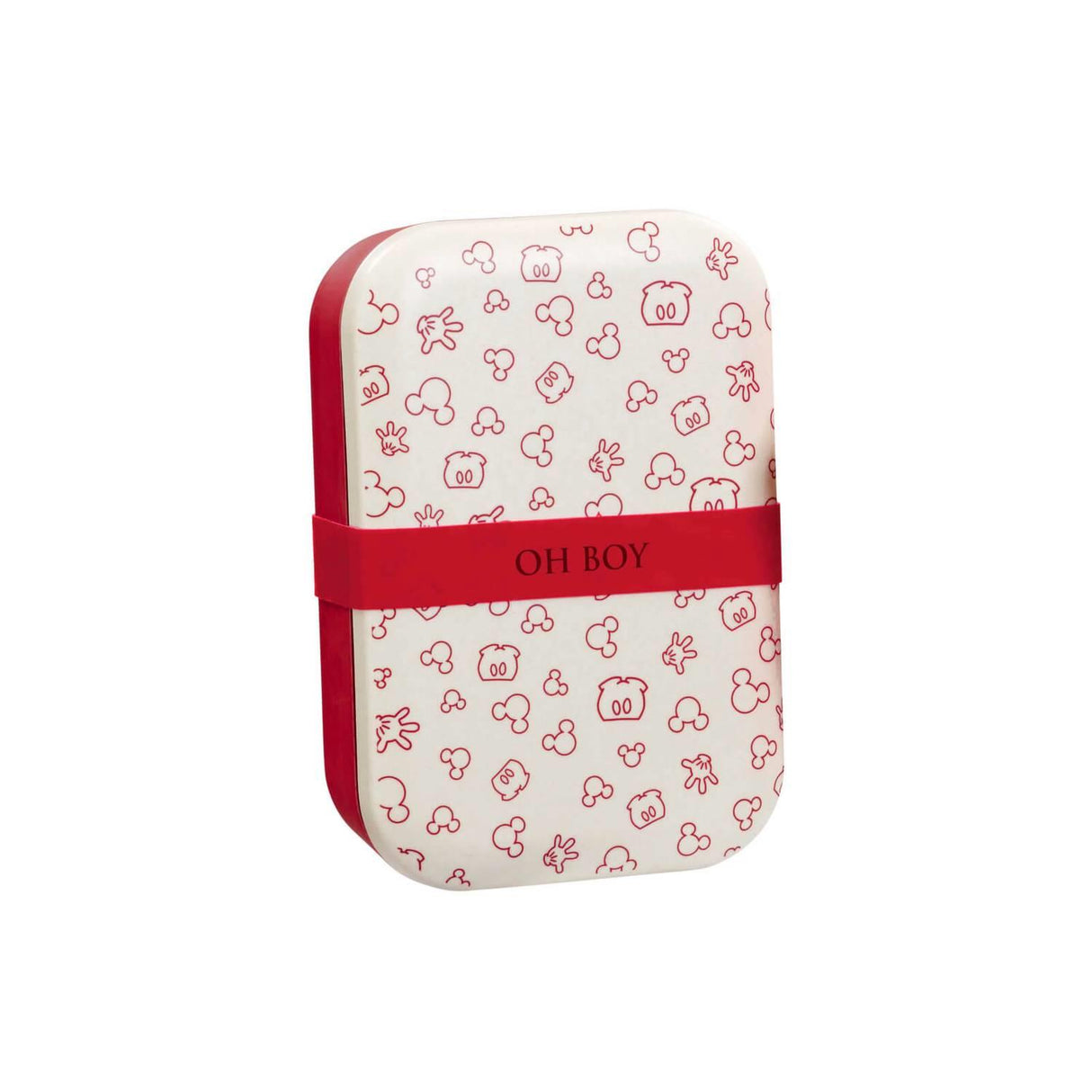 Disney Colour Block 'Oh Boy' Red Bamboo Lunch Box