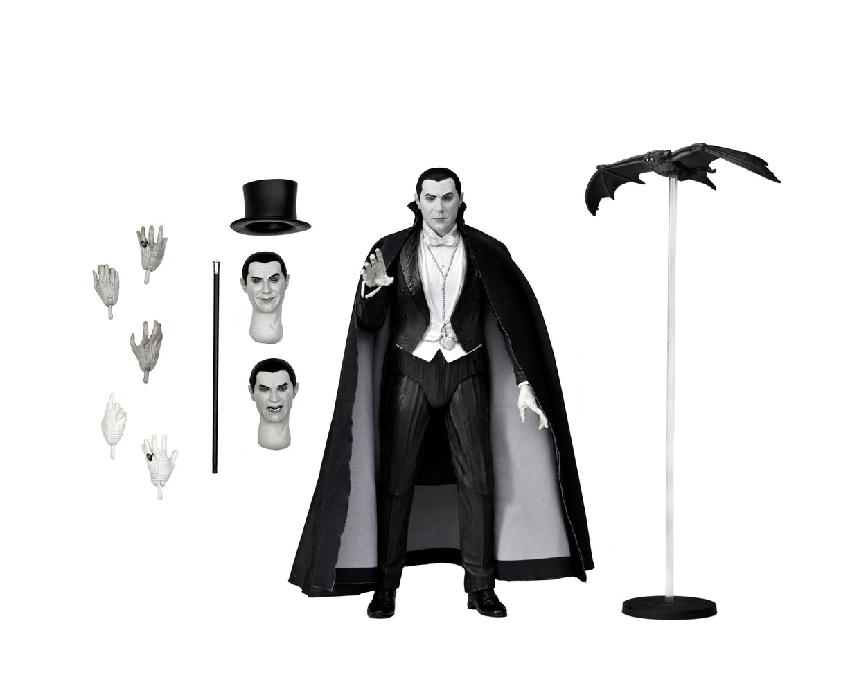 NECA Universal Monsters (Black and White) Dracula (Carfax Abbey) Ultimate 7 Inch Action Figure