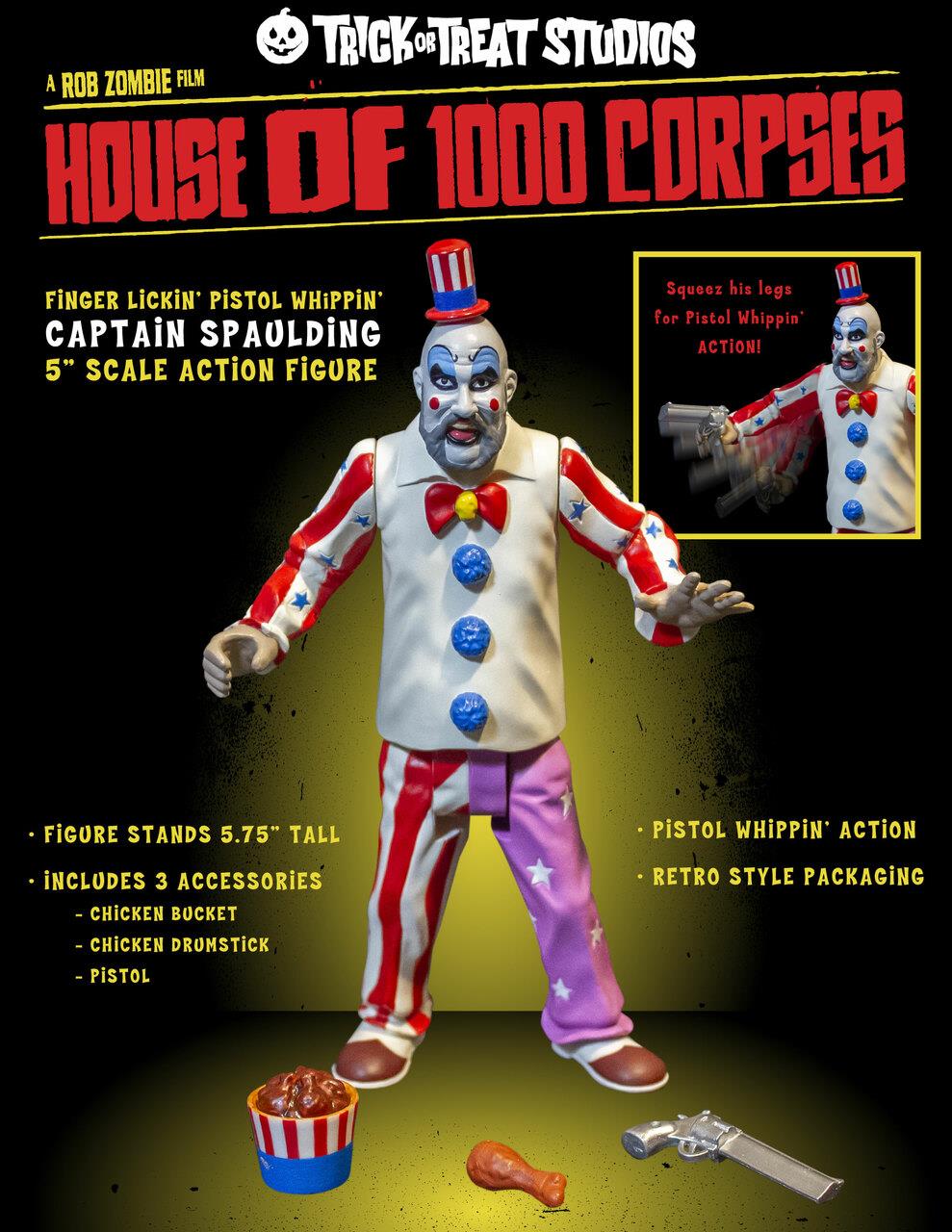 Trick Or Treat Studios Finger licking' Pistol Whipping' Captain Spaulding Figure