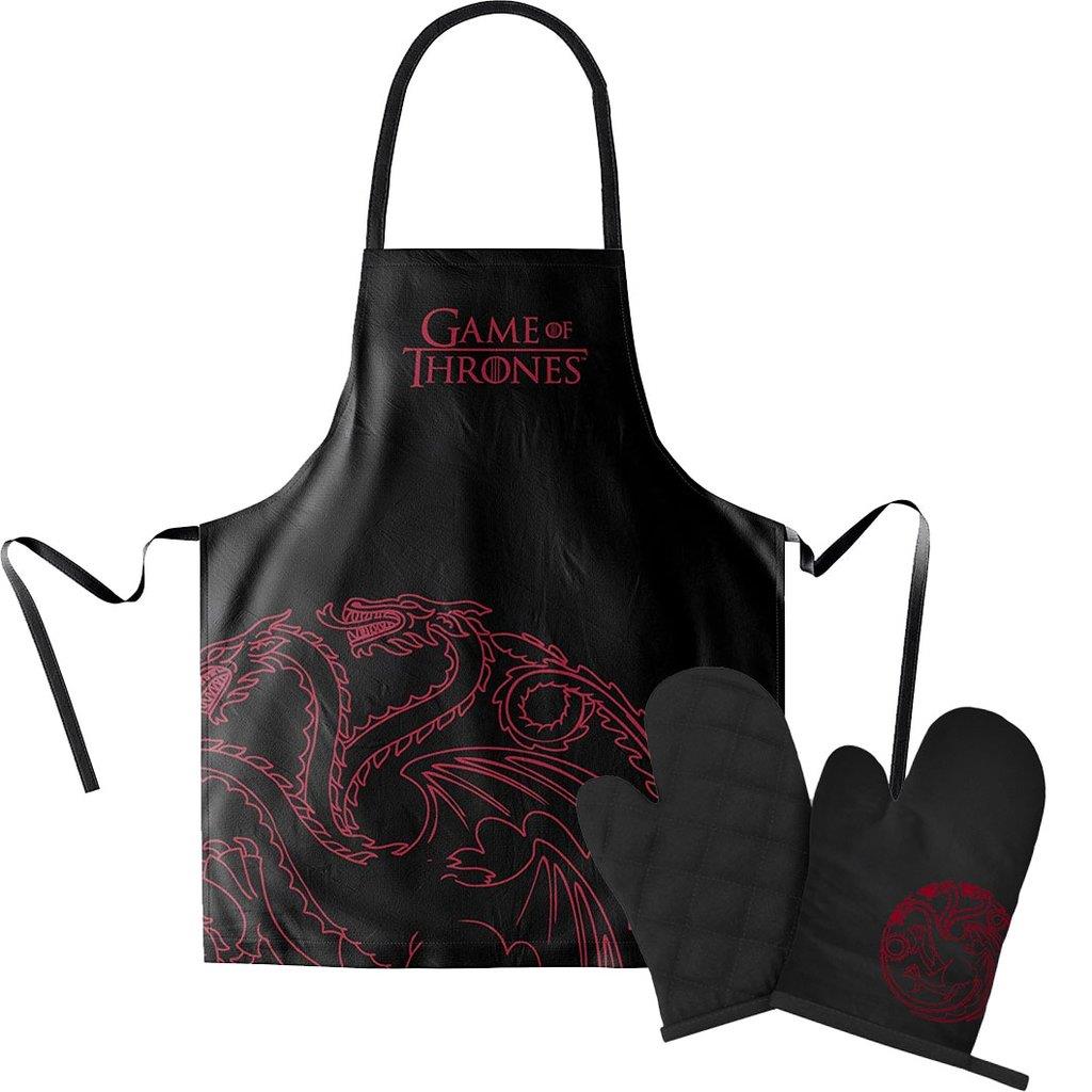 Game Of Thrones Targaryen Apron And Oven Mitt Set