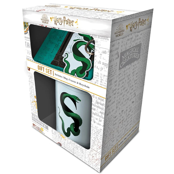 Harry Potter (Intricate Houses Slytherin) Mug, Coaster And Keyring Gift Set