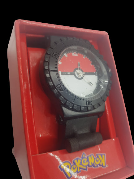 Pokémon Black Strap Watch With Pokeball Design