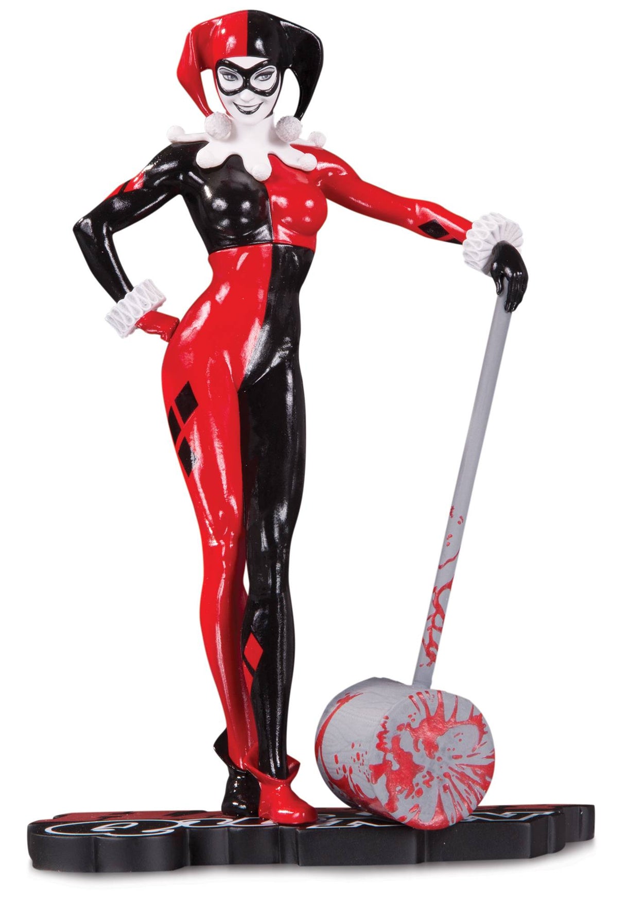 DC Comics Harley Quinn Red White And Black Statue By Adam Hughes