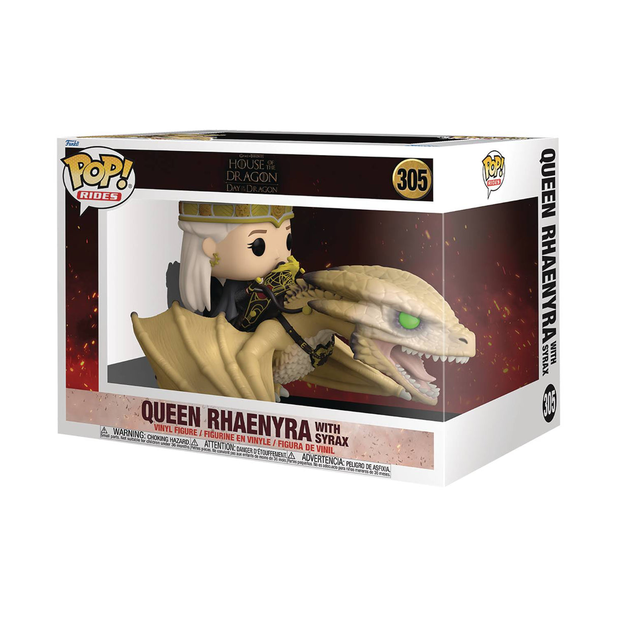 House of the Dragon S2 Rhaenyra With Syrax Funko Pop  Rides Deluxe Vinyl Figure