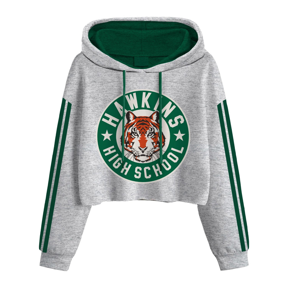 Stranger Things Hawkins Badge SuperHeroes Inc. Cropped Hoodie