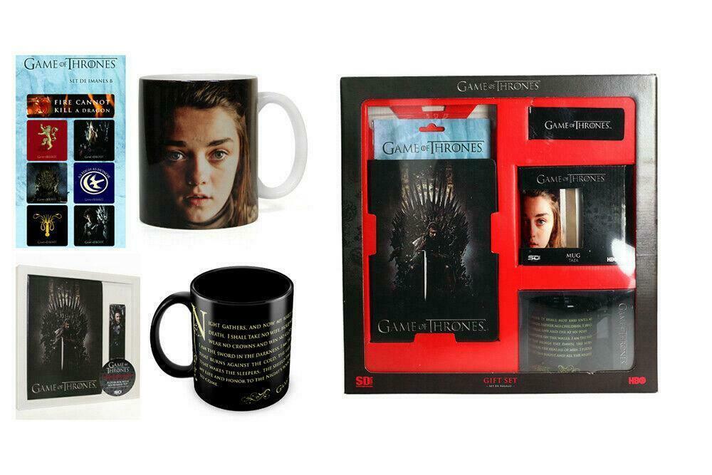 Game of Thrones Gift Set Notebook Magnetic Bookmark Magnet Set and 2 Ceramic Mugs