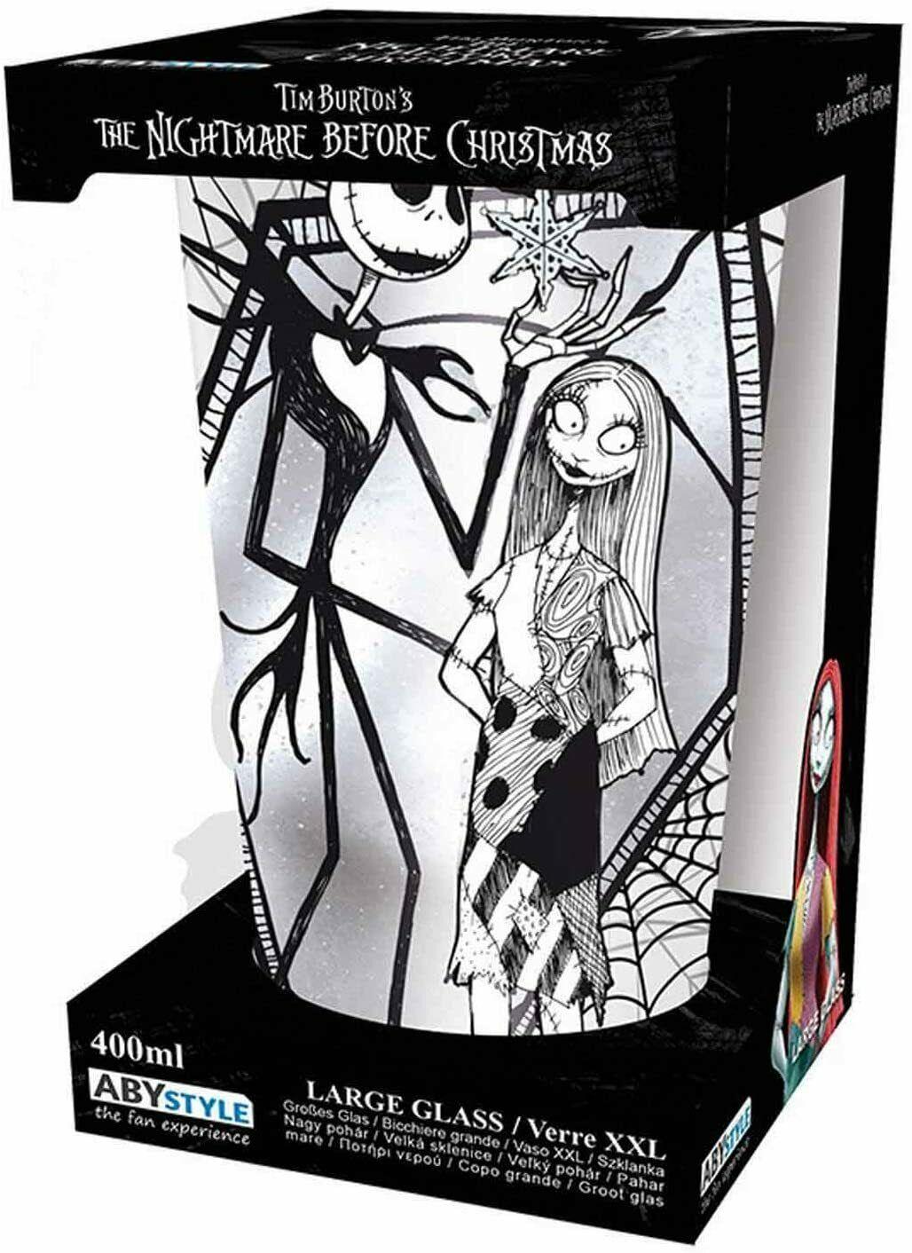 OFFICIAL NIGHTMARE BEFORE CHRISTMAS JACK AND SALLY LARGE TUMBLER DRINKING GLASS