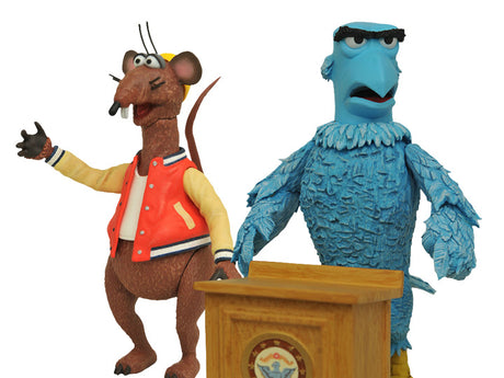 Diamond Select Muppets Deluxe Action Figure 2-Pack - Sam The Eagle & Rizzo The Rat