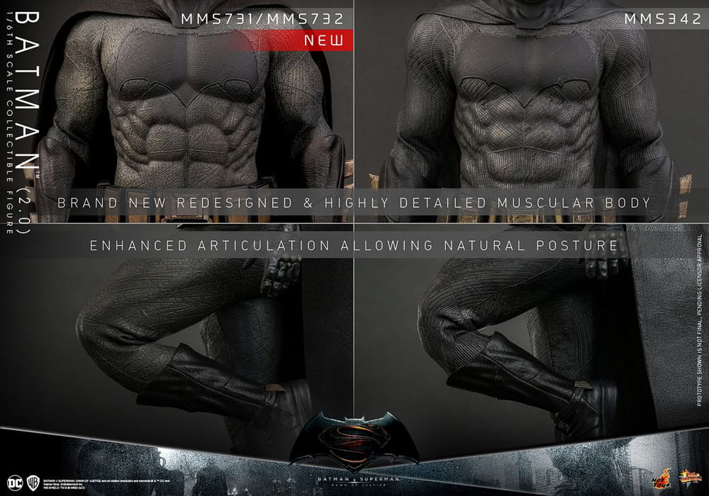 DC Comics Batman v Superman: Dawn of Justice Batman 2.0 32cm 1/6 Scale Movie Masterpiece Action Figure