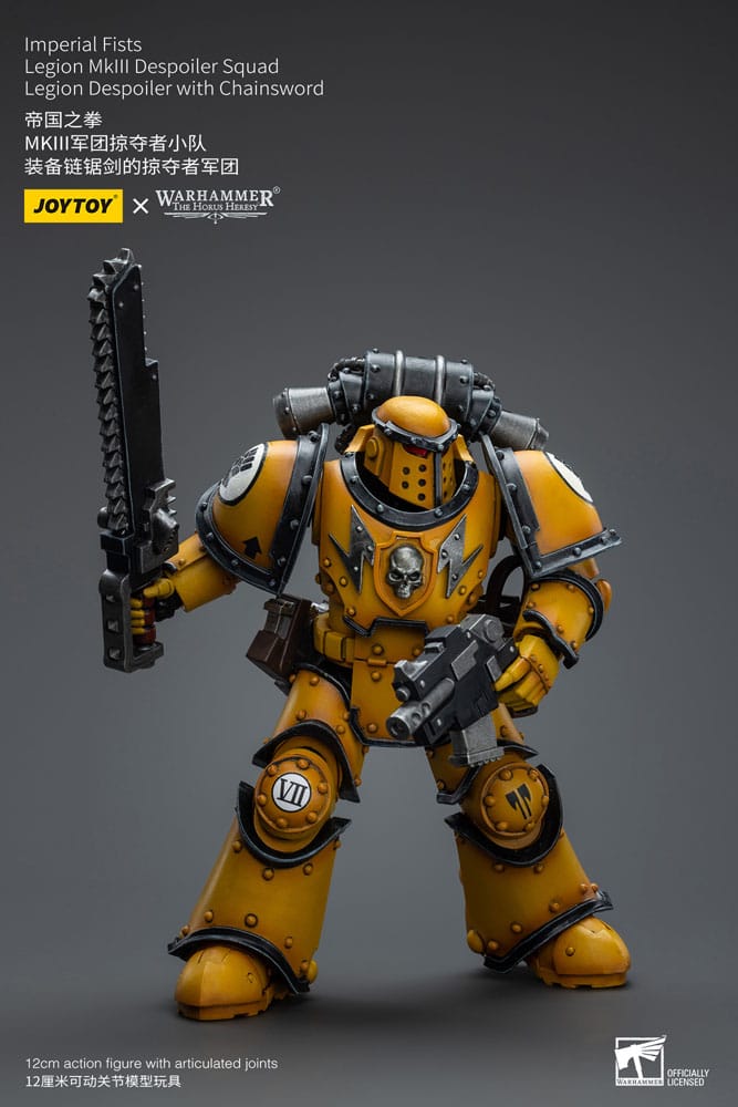 Warhammer The Horus Heresy Imperial Fists Legion MkIII Despoiler Squad Legion Despoiler with Chainsword 12cm 1/18 Scale Action Figure