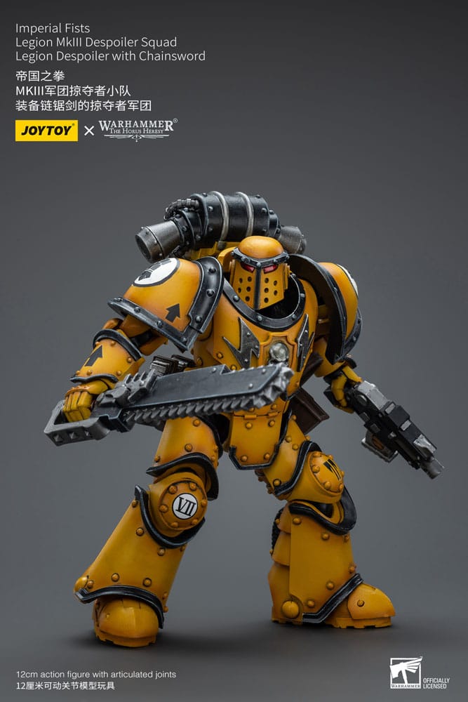 Warhammer The Horus Heresy Imperial Fists Legion MkIII Despoiler Squad Legion Despoiler with Chainsword 12cm 1/18 Scale Action Figure