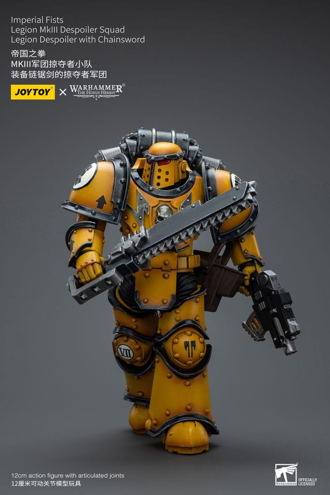 Warhammer The Horus Heresy Imperial Fists Legion MkIII Despoiler Squad Legion Despoiler with Chainsword 12cm 1/18 Scale Action Figure